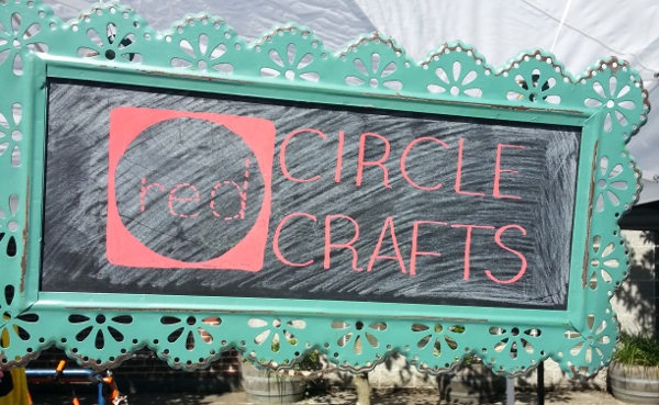 Red Circle Crafts Sign