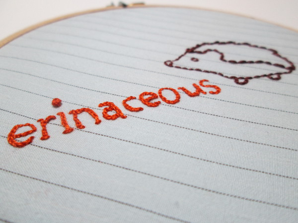 Word Art: "erinaceous" | Red Circle Crafts